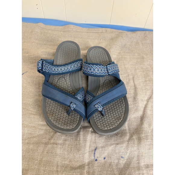 BareTraps Shoes - Baretraps Denni Sandals Womens 9M Blue Good Sporty Thong Adjustable Strap